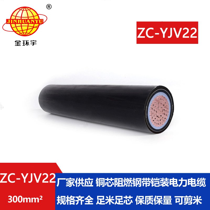 金環(huán)宇電纜 銅芯鎧裝zc-yjv22 300平方 國(guó)標(biāo) 阻燃電