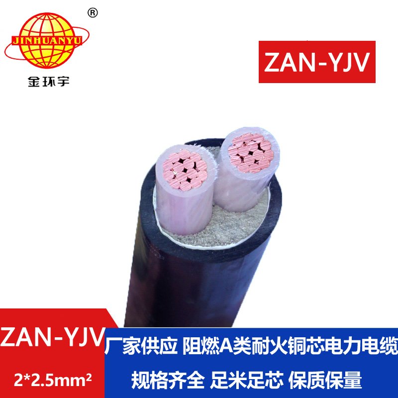 金環(huán)宇電線電纜 a級阻燃耐火電力電纜ZAN-YJV 2X2